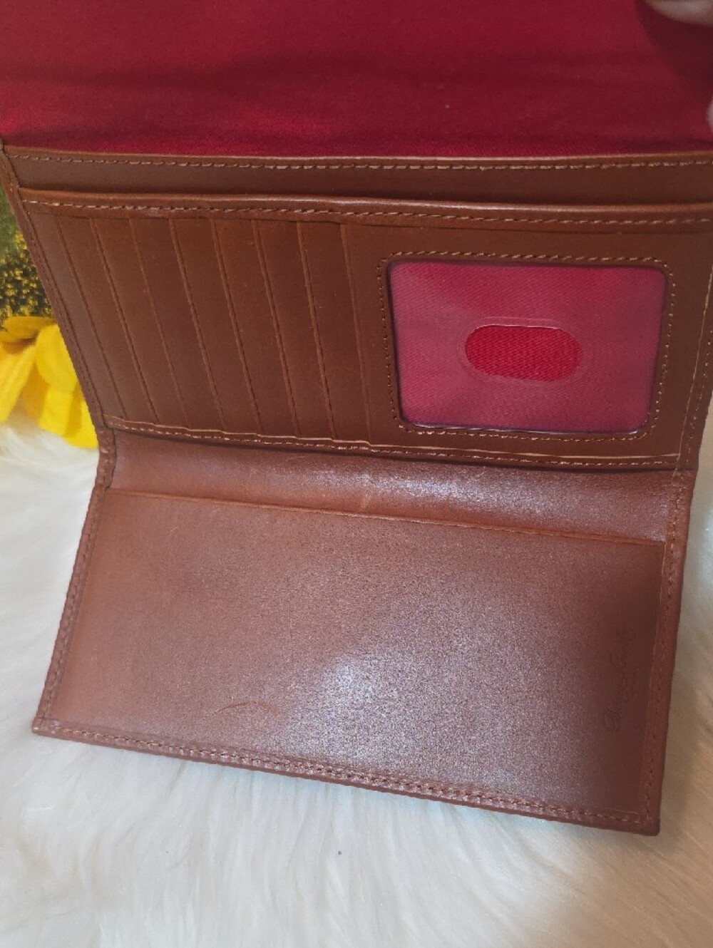 Dooney & Bourke Beige and Brown Signature Continental Wallet - Picture 5 of 13